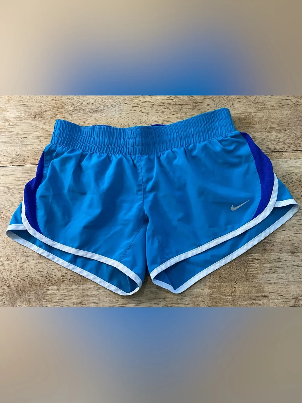 Nike Tempo Dri Fit Girls’ Sz M Blue Spark Athletic Shorts